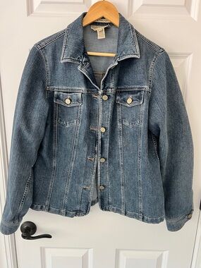 Jones New York Vintage Inspired Medium  Blue Denim Jacket Size 14